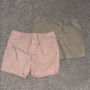 American Eagle Outfitters Pink and Tan Men’s Cargo Shorts